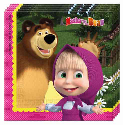 Servietten Masha & the Bear, 20 St. - ab 1 St. - VE 30