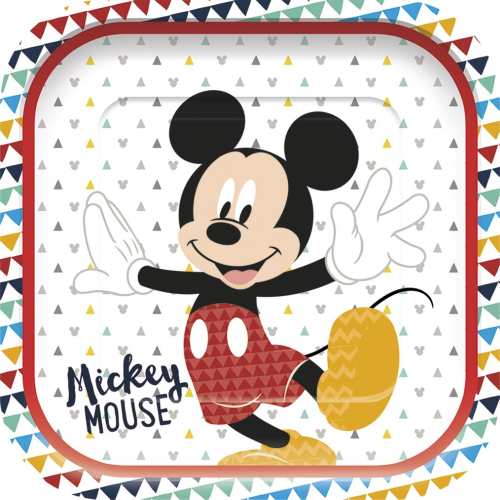 Teller quadratisch Mickey Awesome Mouse Premium, 4 St. - VE 12