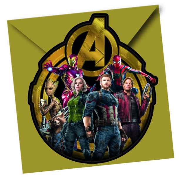 Einladung Avengers Infinity War- 6 St. - VE 24