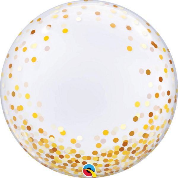 Bubble Ballon Goldenes Konfetti, 1 St. - VE 5