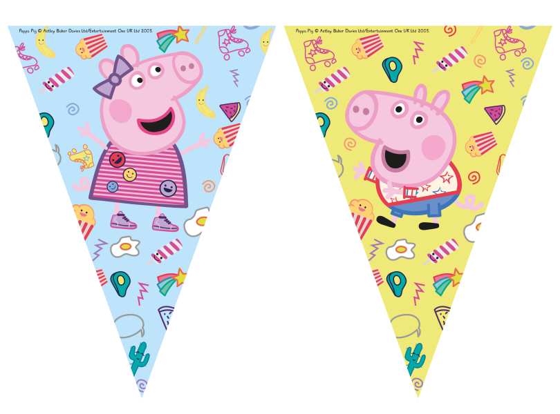 Wimpelkette Peppa Pig, 1 St. - ab 1 St. - VE 24