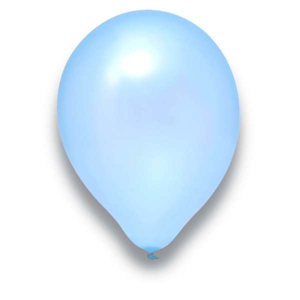 Luftballon hellblau Perlmutt, 10 St. - VE 12
