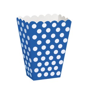 Popcornbox Punkte blau, 8 St. - VE 12