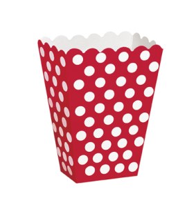 Popcornbox Punkte rot, 8 St. - VE 12