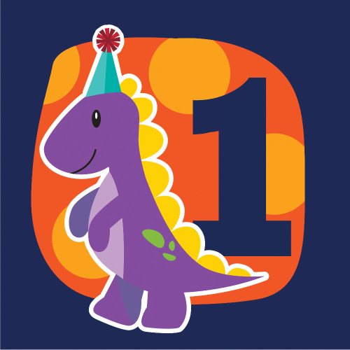 Servietten Mini Dinos 1. Geburtstag, 16 St. - VE 12