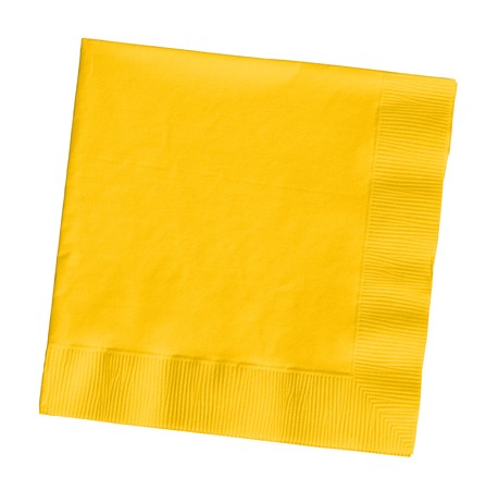 Party Servietten einfarbig gelb, 20 St. - VE 12