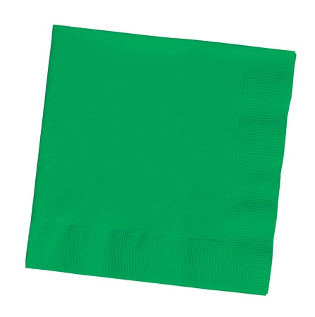 Party Servietten einfarbig grün, 20 St. - VE 12
