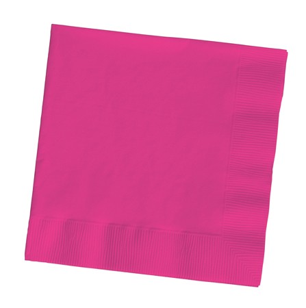 Party Servietten einfarbig pink, 20 St. - VE 12