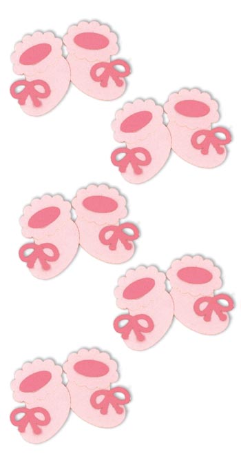 Scrapbooking Sticker Babyschuh rosa