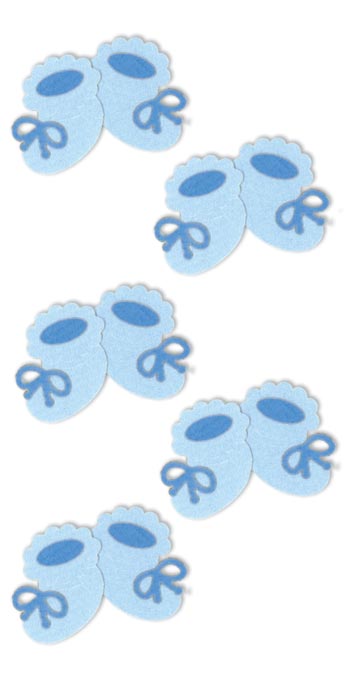Scrapbooking Sticker Babyschuh blau