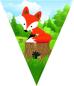 Preview: Wimpelkette Kleiner Fuchs - Deko Kindergeburtstag