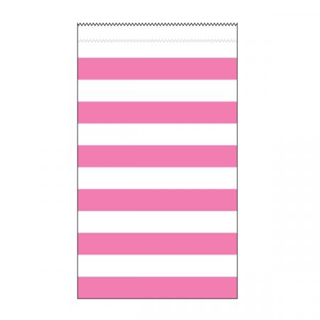 Papiertüte Streifen Pink - Deko Kindergeburtstag