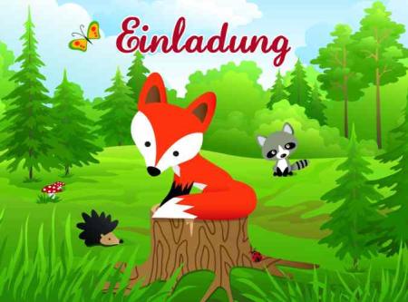 Einladung Kleiner Fuchs - Deko Kindergeburtstag