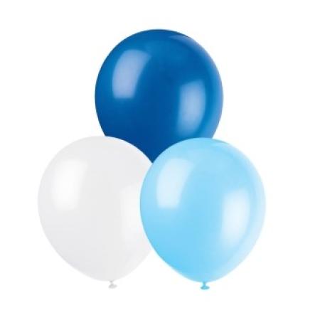 Luftballons blau mix, 10 St. - Deko Kindergeburtstag