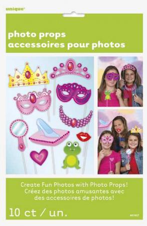 Foto-Booth-Set Prinzessin - Deko Kindergeburtstag