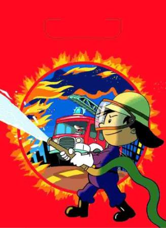 Partytüte Feuerwehrmann Flo, 8 St. - Deko Kindergeburtstag