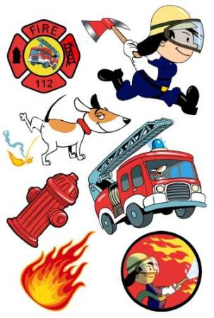 Tattoos Feuerwehrmann Flo- Mitgebsel Kindergeburtstag