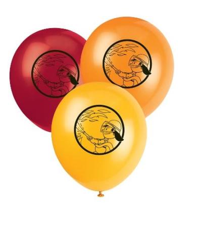 Luftballons Feuerwehrmann Flo, 8 St.  - Deko Kindergeburtstag