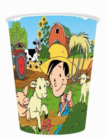 Becher Flos Bauernhof Party - Deko Kindergeburtstag
