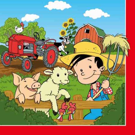 Servietten Flos Bauernhof Party - Deko Kindergeburtstag