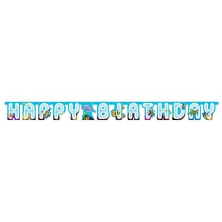 Buchstabengirlande Ozean Party - Deko Kindergeburtstag