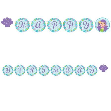 Girlande Meerjungfrau - Deko Kindergeburtstag