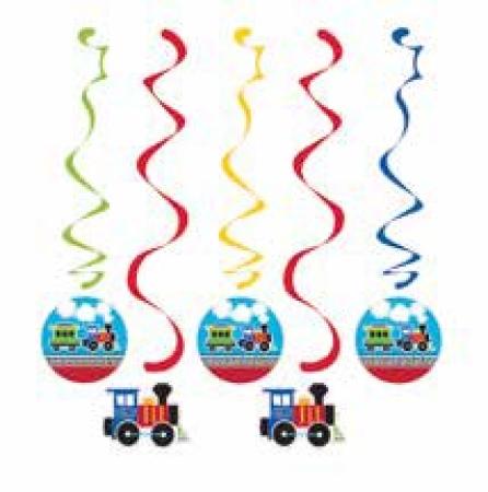 Hängedekoration Eisenbahn - Deko Kindergeburtstag