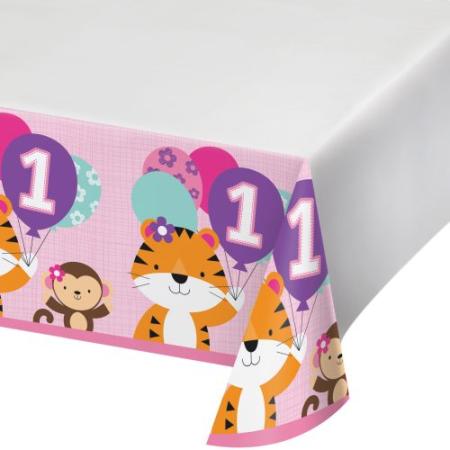 Tischdecke Mein 1. Geburtstag Mädchen - Deko Kindergeburtstag