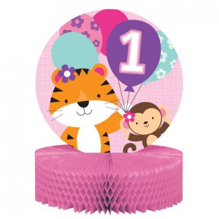Tischdekoration Mein 1. Geburtstag Mädchen - Deko Kindergeburtstag