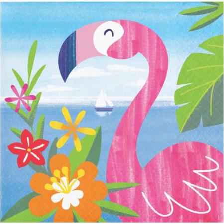 Servietten klein Paradiesvögel Party, 16 St. - Deko Kindergeburtstag