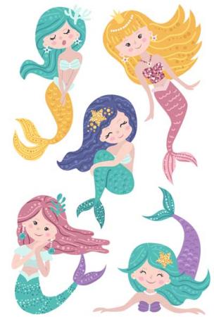 Tattoos Meerjungfrau - Mitgebsel Kindergeburtstag