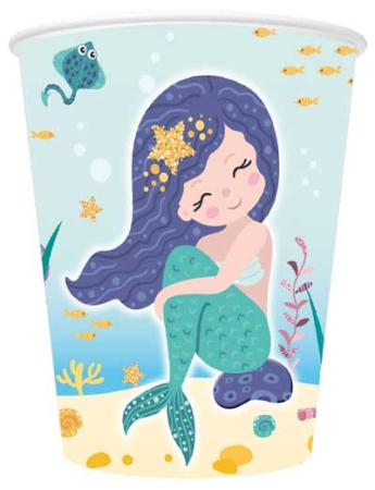 Becher Meerjungfrau - Deko Kindergeburtstag