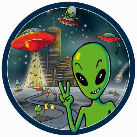 Teller Alien Party- Deko Kindergeburtstag