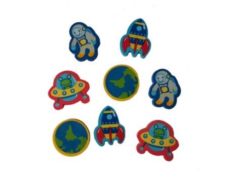 Radiergummi Set Weltraum 8er Set Mitgebsel Kindergeburtstag