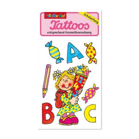Tattoos Schulmädchen - Mitgebsel für den Kindergeburtstag