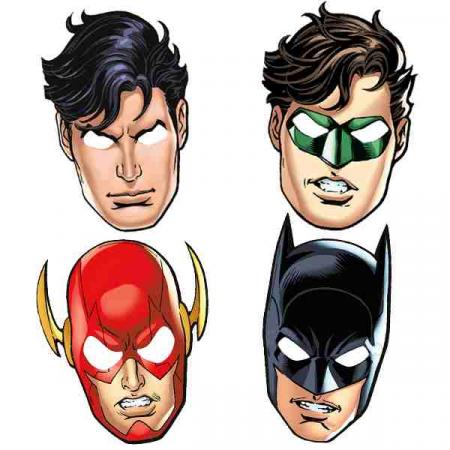 Papiermasken Justice League als Mitgebsel Kindergeburtstag