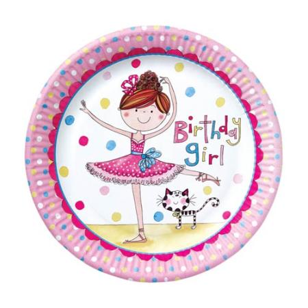 Teller Kleine Ballerina- Deko Kindergeburtstag