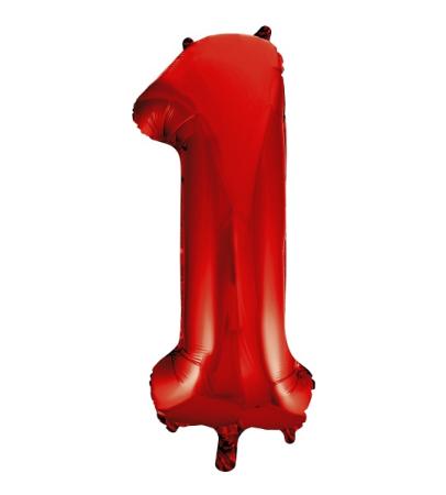 Riesen Zahlen-Folienballon rot Zahl 1