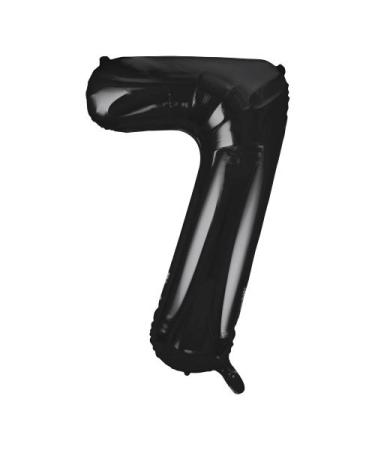 Riesen-Zahlen-Folienballon schwarz, Zahl 7 - Folienballon Zahl