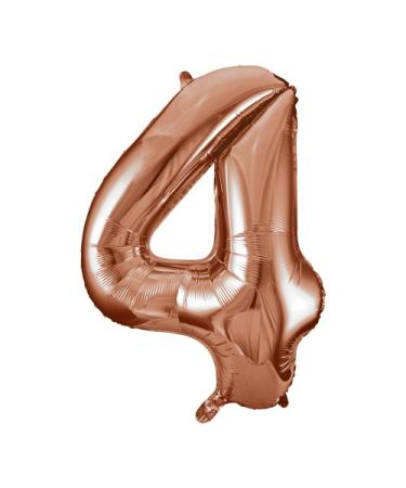 Riesen Zahlen-Folienballon rose-gold Zahl 4