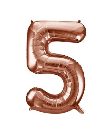 Riesen Zahlen-Folienballon rose-gold Zahl 5