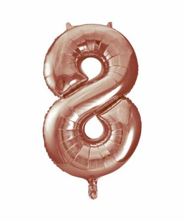 Riesen Zahlen-Folienballon rose-gold Zahl 8
