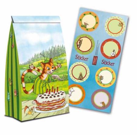 Papiertüte Pettersson und Findus - Deko Kindergeburtstag
