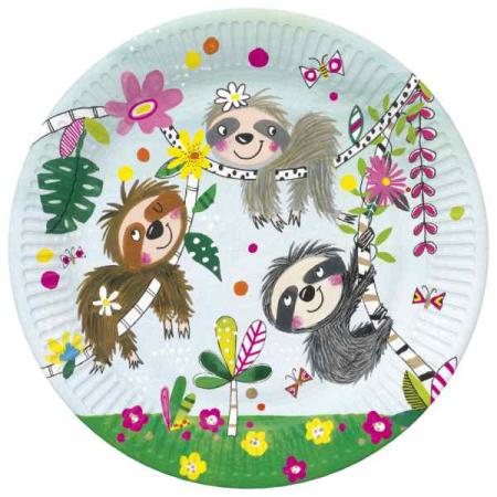 Teller Faultier Party Deko Kindergeburtstag