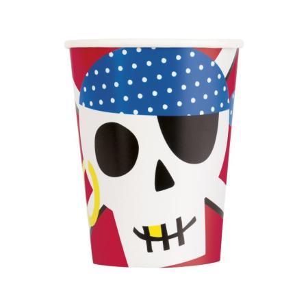 Becher Ahoi Piraten - Deko Kindergeburtstag