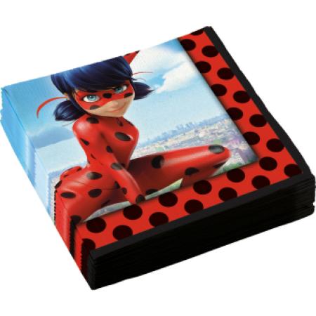 Servietten Miraculous Ladybug - Deko Kindergeburtstag