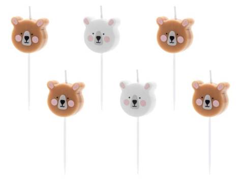 Minikerzen Bär - Deko Kindergeburtstag