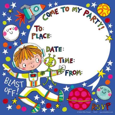 Einladung Astronaut - Weltraum Party Kindergeburtstag