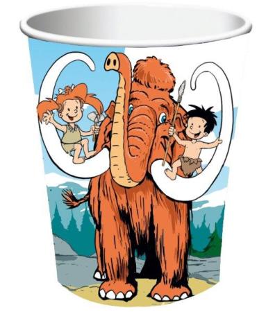 Becher Steinzeit, 8 St. - Deko  Kindergeburtstag