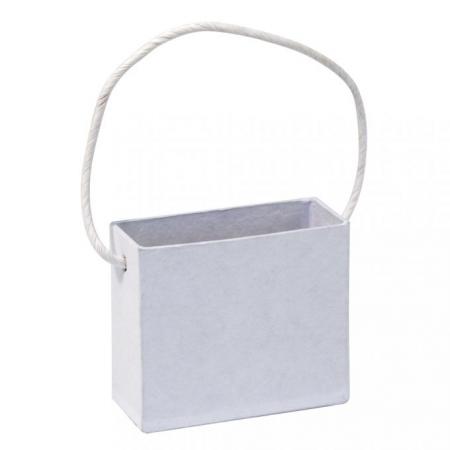 Pappmache Tasche weiß - Basteln für Kinder